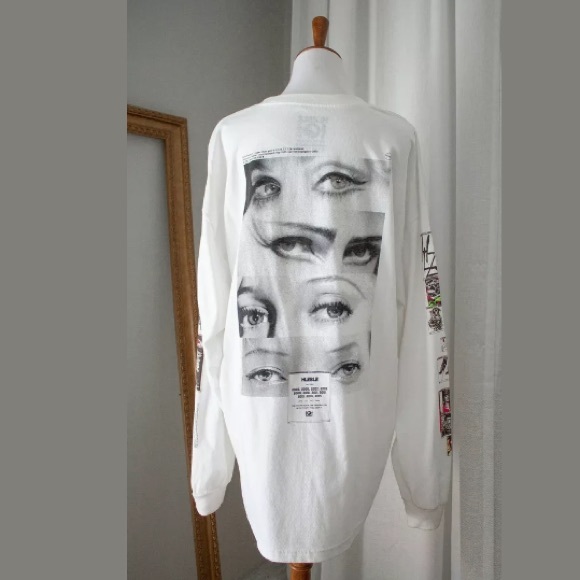 Women’s NEW HLZ BLZ Long Sleeve White Graphic Crewneck Shirt Dress XL - NWT - Picture 3 of 8